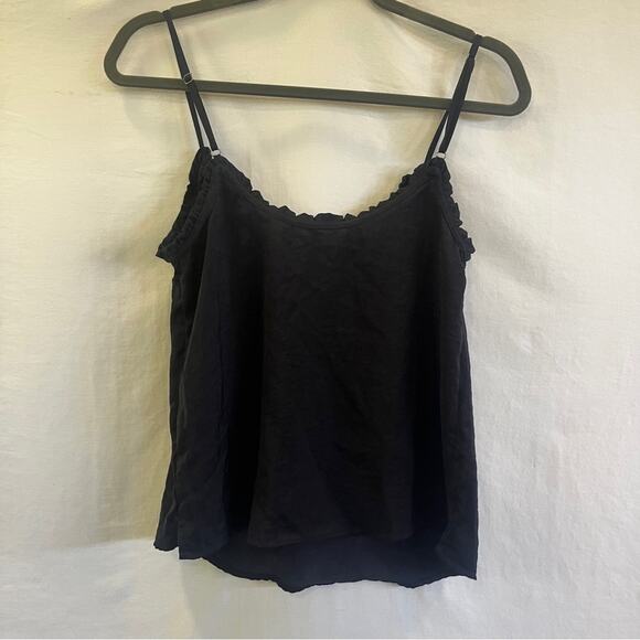 Abercrombie & Fitch Navy Camisole Top Womens Small Soft Girl Dainty Coastal Work - Picture 3 of 8